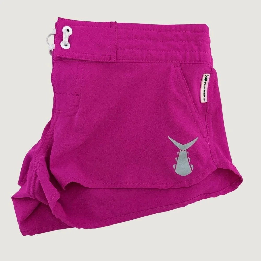 TunaSkin Womens Pink Board Shorts Small Swim Surf Beach 2